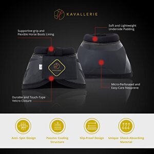 Kavallerie PRO-K Soft No Turn Bell Boots Ultimate Hoof Protection, with Anti-Spin Fastening System, Durable & Prevents Overreaching