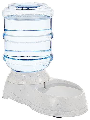 Amazon Basics Gravity Pet Waterer for Dogs and Cats, Small, 1 Gallon Capacity, Gray