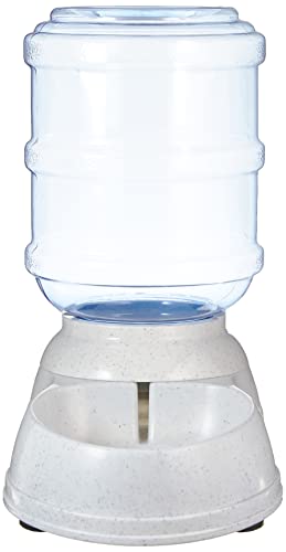 Amazon Basics Gravity Pet Waterer for Dogs and Cats, Small, 1 Gallon Capacity, Gray