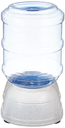 Amazon Basics Gravity Pet Waterer for Dogs and Cats, Small, 1 Gallon Capacity, Gray