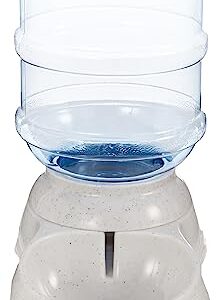 Amazon Basics Gravity Pet Waterer for Dogs and Cats, Small, 1 Gallon Capacity, Gray