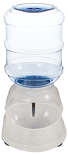 Amazon Basics Gravity Pet Waterer for Dogs and Cats, Small, 1 Gallon Capacity, Gray