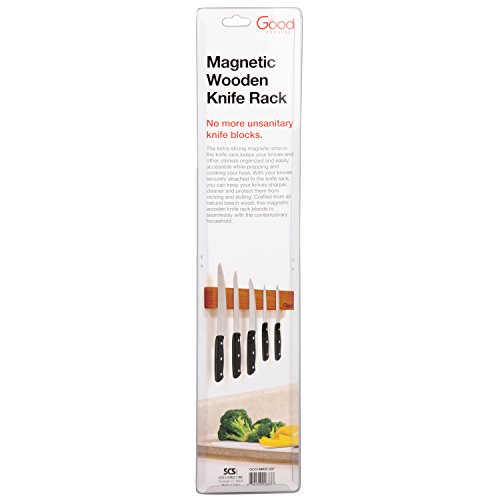 Magnetic Knife Strip w XL 18" Design- Powerful Magnet Wooden Knife Rack for Easy Wall Mounting- Secure your Knives and Utensils and Free Up Space