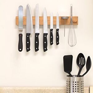 Magnetic Knife Strip w XL 18" Design- Powerful Magnet Wooden Knife Rack for Easy Wall Mounting- Secure your Knives and Utensils and Free Up Space