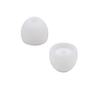 ALXCD Ear Tips for LG Tone Platinum HBS 1100 Earphone, XS/S/M/L 4 Sizes 8 Pairs Soft Silicone Replacement Earbud Tip, Fit for LG HBS1100 HBS-1100 LG Tone Platinum HBS 1100 [8 Pair] (White)