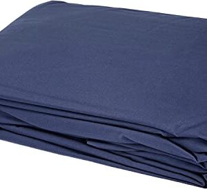 AmazonBasics everyday 100% cotton Fitted Sheet, True Navy 90 x 190 x 30 cm