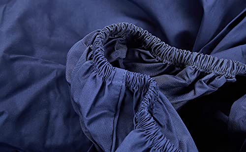 AmazonBasics everyday 100% cotton Fitted Sheet, True Navy 90 x 190 x 30 cm