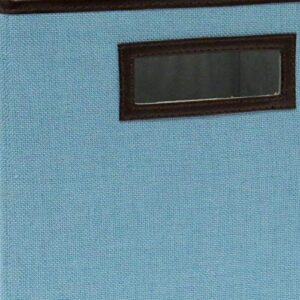 ClosetMaid 1133 Cubeicals Premium Fabric Bin with Decorative Trim, Coastal Blue Linen