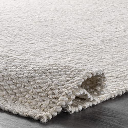 nuLOOM Hailey Hand Woven Jute Area Rug, 8' x 10', Off-white