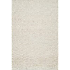 nuLOOM Hailey Hand Woven Jute Area Rug, 8' x 10', Off-white