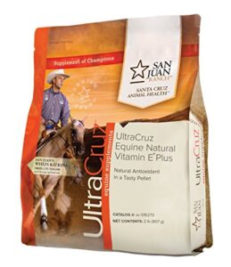 ultracruz equine natural vitamin e plus supplement for horses, 2 lb, pellet (13 day supply)