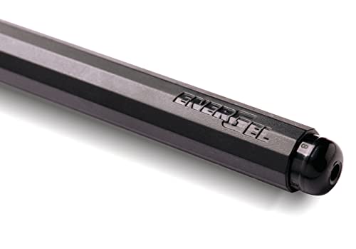 Pentel EnerGel FLASH! Liquid Gel Stick Pen, (0.7mm) Medium Line, Metal Tip, Black Ink, 12 pack (BL417-A)