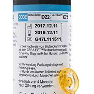 Cera-Pet Pet Blood Glucose Monitoring Kit for Cats & Dogs, Starter Pack, Meter, 25 Strips & Lancets, Lancing Device, Case, Switchable (mg/dL or mmol/L), Pet, Vet Diabetic Supplies