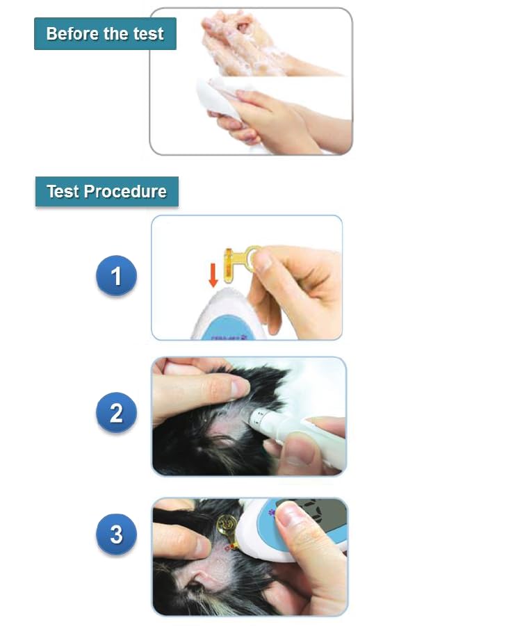 Cera-Pet Pet Blood Glucose Monitoring Kit for Cats & Dogs, Starter Pack, Meter, 25 Strips & Lancets, Lancing Device, Case, Switchable (mg/dL or mmol/L), Pet, Vet Diabetic Supplies
