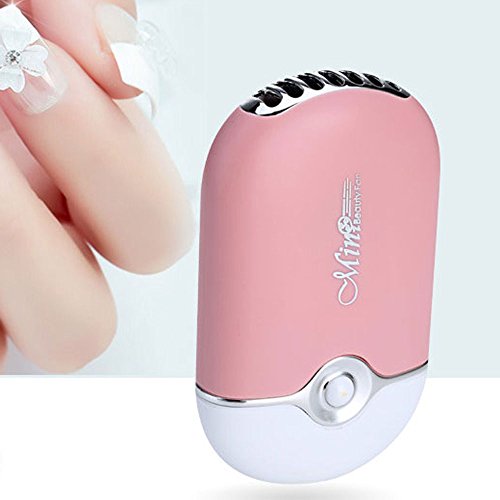 FlyItem® USB Mini Portable Fans Rechargeable Electric Bladeless Handheld Air Conditioning Cooling Refrigeration Fan For Eyelash (Pink)