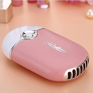 FlyItem® USB Mini Portable Fans Rechargeable Electric Bladeless Handheld Air Conditioning Cooling Refrigeration Fan For Eyelash (Pink)