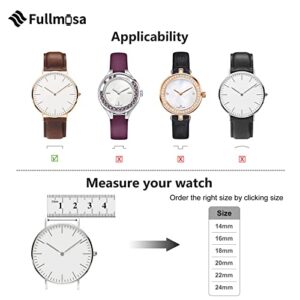 Fullmosa 20mm Leather Watch Bands Compatible with Samsung Galaxy Watch 5 40mm 44mm/Pro 45mm,Galaxy Watch 4 40mm 44mm/Classic 46mm 42mm(2021),Galaxy Watch 3 41mm/Watch 42mm/Active 2 40mm 44mm,Pink