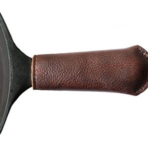 Leather Cast Iron Skillet Pan Handle Cover - Made In USA (Standard 4.5")