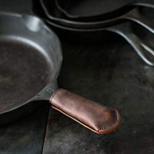 Leather Cast Iron Skillet Pan Handle Cover - Made In USA (Standard 4.5")