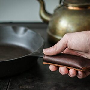 Leather Cast Iron Skillet Pan Handle Cover - Made In USA (Standard 4.5")