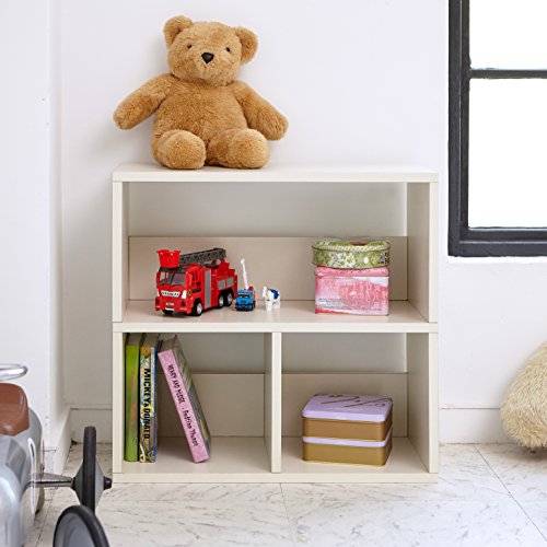 Way Basics Collins Cubby Organizer, Bookcase Storage and Shelving (Tool-Free Assembly and Uniquely Crafted from Sustainable Non Toxic zBoard Paperboard), White