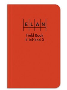 elan publishing company - e64-8x4s org e64-8x4s sewnfield surveying book 4 5/8 x 7 1/4 orange stiff cover