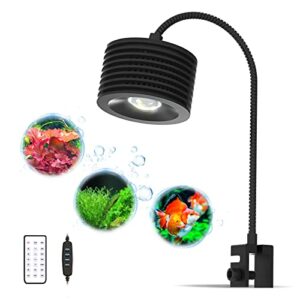 lominie led aquarium light, 4 channels adjustable 6500k planted tank light with gooseneck for freshwater fish tank refugium supports remote controller (f20 18w freshwater)