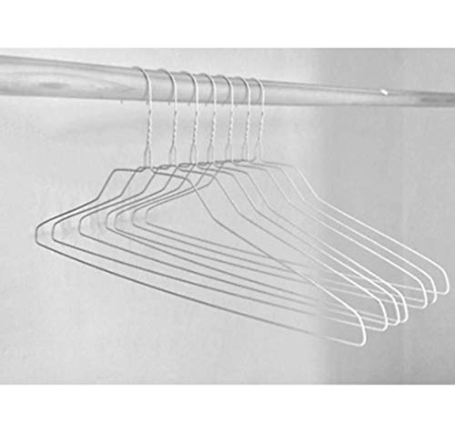 NAHANCO NT140 Wire Shirt Hanger for Laundry, Dry Cleaning, 18" - White (Pack of 500)