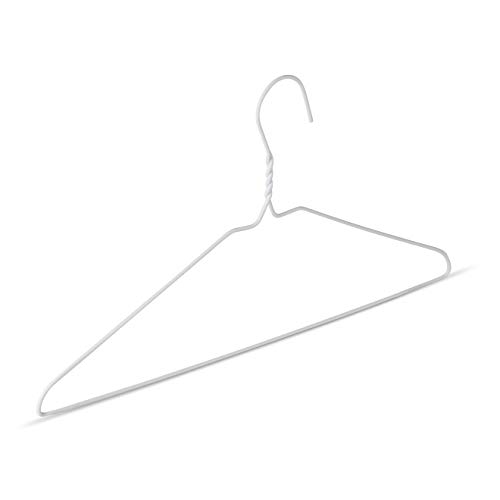 NAHANCO NT140 Wire Shirt Hanger for Laundry, Dry Cleaning, 18" - White (Pack of 500)