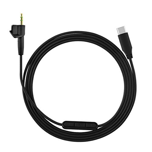 GEEKRIA USB-C Digital to Audio Cable with Mic Compatible with Bose Around-Ear AE2, AE2i, AE2w Cable, Replacement Type-C Audio Cord with Inline Microphone and Volume Control (4 ft/1.2 m)