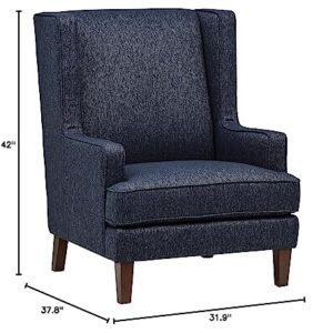 Amazon Brand – Stone & Beam Highland Modern Living Room Wingback Accent Chair, 31.9"W, Denim