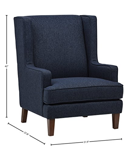 Amazon Brand – Stone & Beam Highland Modern Living Room Wingback Accent Chair, 31.9"W, Denim