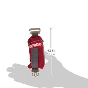 Kurgo Duty Bag for Dogs, Refillable Dog Poop Bag Dispenser,Dispenser with Dog Waste Bags, Attaches to Any Leash, Machine Washable,Convenient Hook for Used Waste Bags,Barn Red/Chili Red, (Pack of 1)