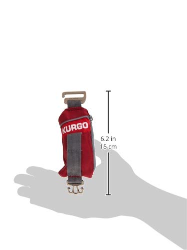 Kurgo Duty Bag for Dogs, Refillable Dog Poop Bag Dispenser,Dispenser with Dog Waste Bags, Attaches to Any Leash, Machine Washable,Convenient Hook for Used Waste Bags,Barn Red/Chili Red, (Pack of 1)