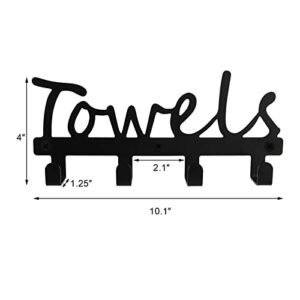 Fasmov Wall-Mounted 4 Hook Wall Towel Rack Originality Clothing Hooks, Towel Holde for Kitchen Storage Organizer Rack, Bathroom Towels, Robes, Clothing