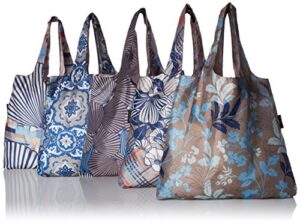 envirosax reusable grocery bag, set of 5 eco-friendly shopping tote bag, ml.p mallorca pouch, multicolored