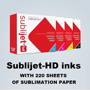 Sawgrass Sublijet HD sublimation Ink for SG400 Printer with 220 sheets SUBLIMAX Paper