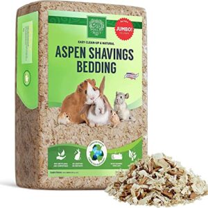 Small Pet Select Premium Natural Aspen Bedding, Animal Bedding for Small Indoor and Outdoor Pets, Made in The USA, Jumbo Size 141 L Pack