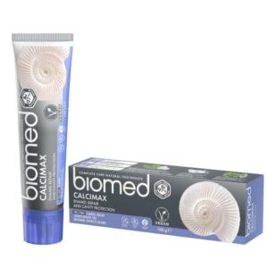 biomed calcimax - natural toothpaste - no sls, no fluoride - strengthening (1 pack)