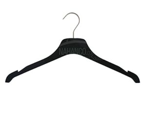 nahanco equinox wooden shirt hanger, 17" - high gloss black, 50/ctn