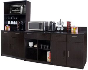 breaktime coffee break lunch room furniture buffet model 3255 4 piece group color espresso - factory assembled (not rta) furniture items only.