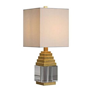 uttermost anubis metallic gold leaf accent table lamp