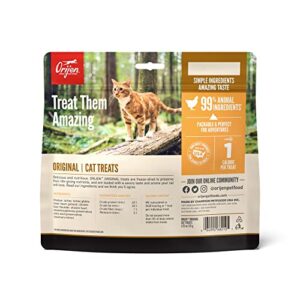 ORIJEN Freeze Dried Cat Treats, Grain Free, Natural & Raw Animal Ingredients, Original made with Free-Run Poultry & Wild-Caught Monkfish, 1.25 oz