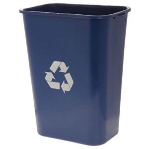 HUBERT® Recycle Waste Basket 41 qt Blue Plastic - 15 1/4" L x 11" W x 20" H