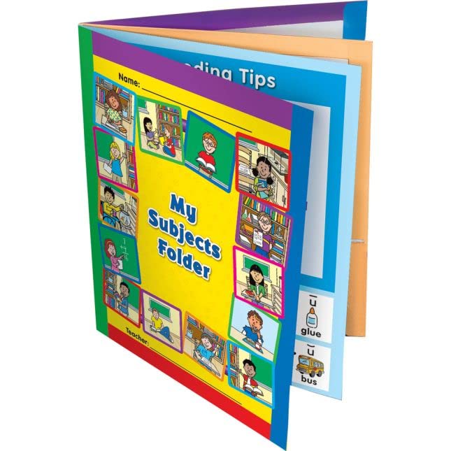 Really Good Stuff All-in-One Subjects 4-Pocket Folders - Set of 12