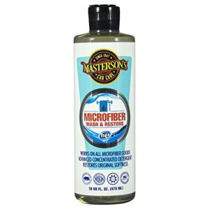 masterson's car care mcc_112_16 microfiber wash & restore cleaning detergent - works on all microfiber towels and fabrics - concentrated formula works in all washing machines(16 oz)