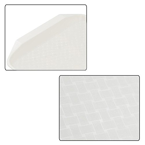 Eagrye Fast Food Serving Trays, Rectangle 16.9" x 12", Set of 6 (White)