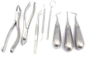 odontomed2011 8 pcs 'basic dental extracting extraction forceps elevators set kit odm