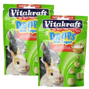 vitakraft rabbit drops and 5.3-ounce pouch, yogurt drops (2-pack)