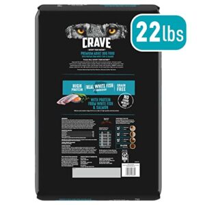 CRAVE Grain Free High Protein Adult Dry Dog Food, White Fish & Salmon, 22 lb. Bag